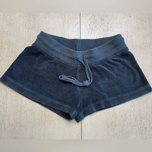 Hard Tail woman's size small black terrycloth shorts in excellent condition